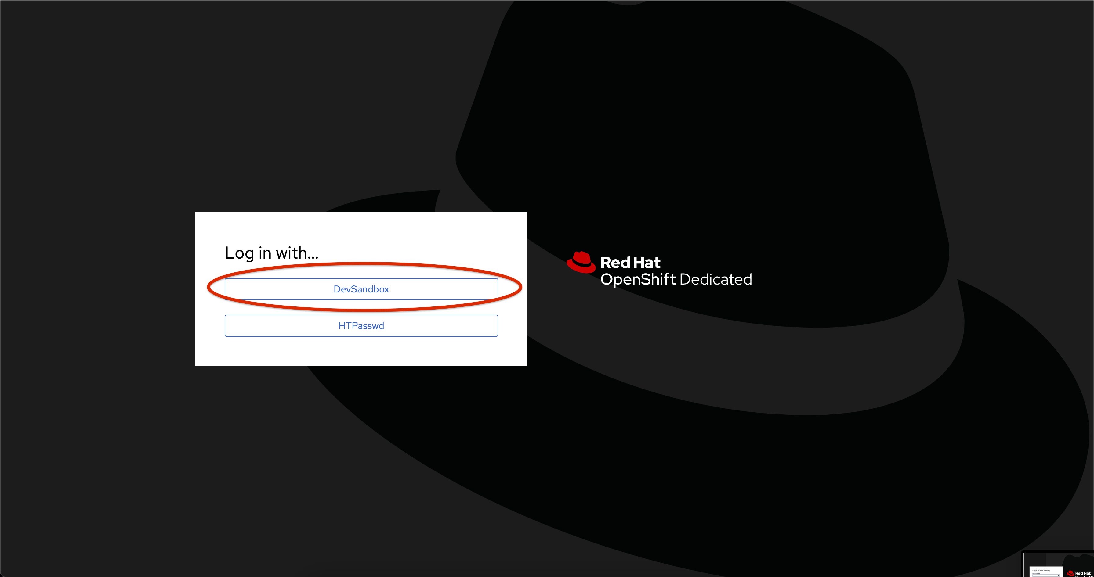 devsandbox login