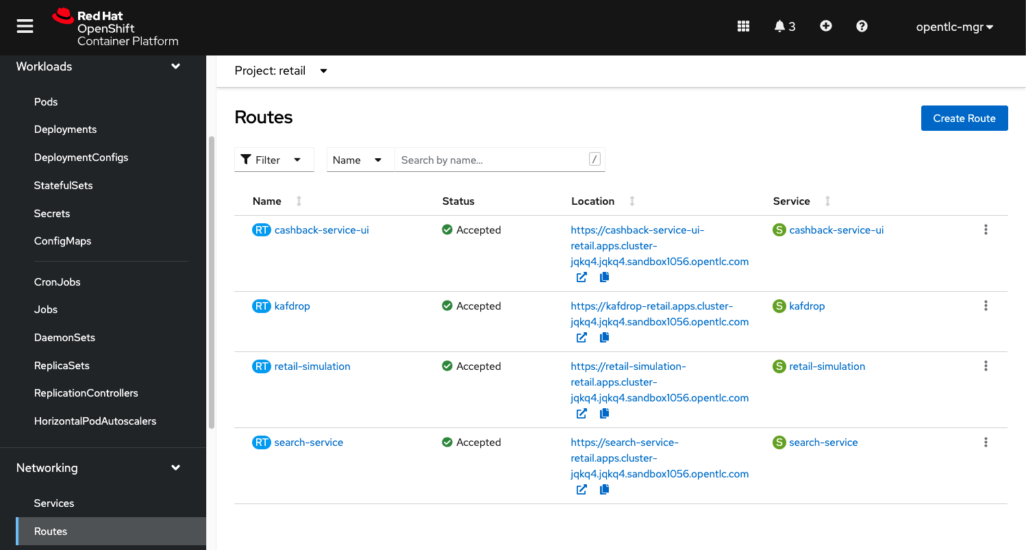 ocp routes