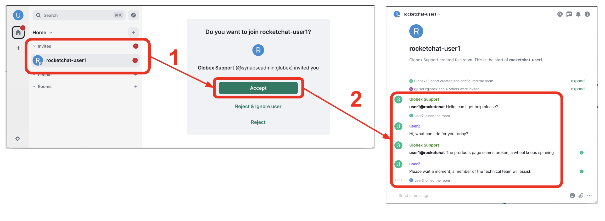24 demo matrix invite accept technical