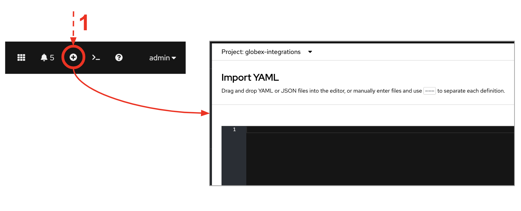 Import YAML code