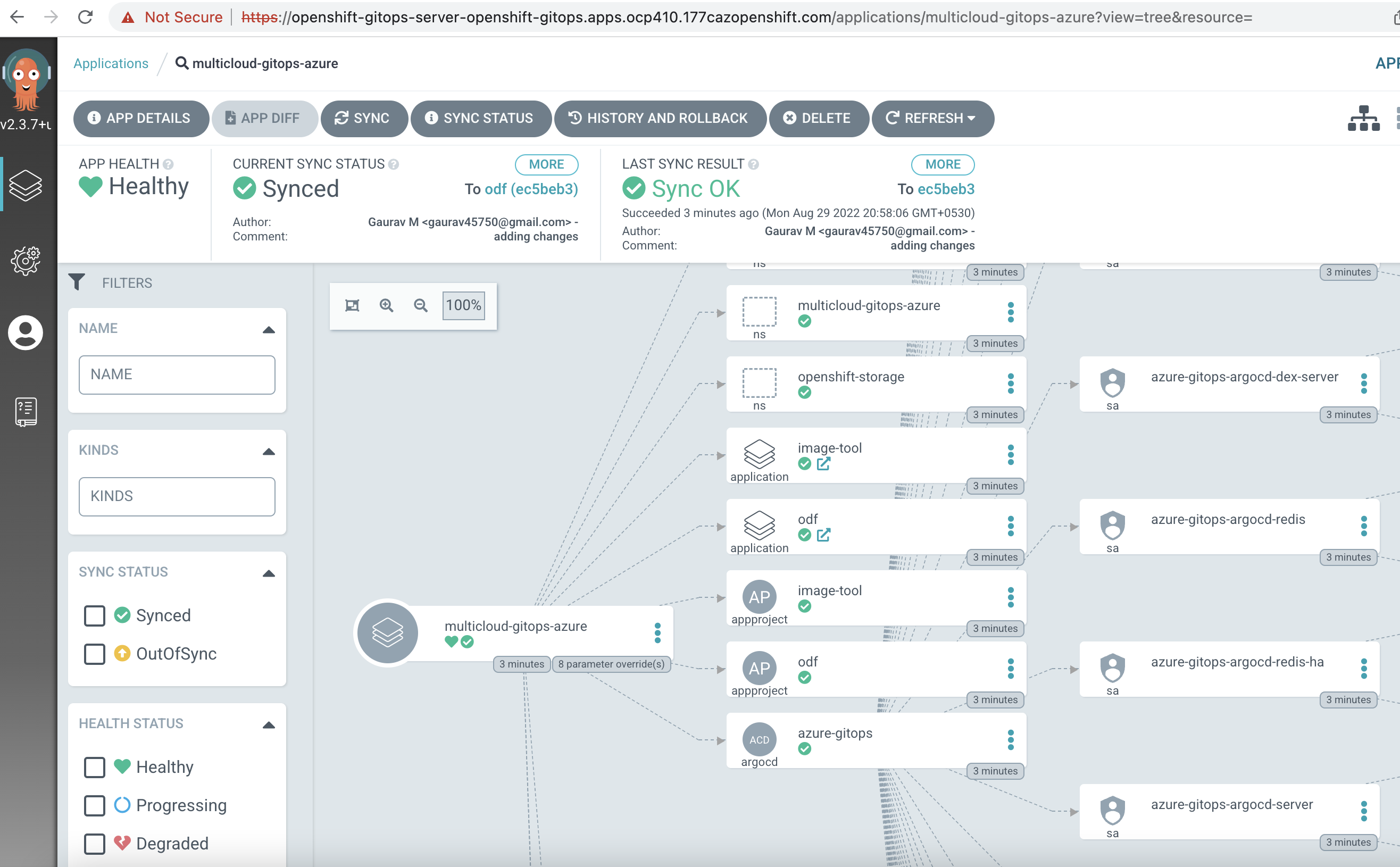 Azure Argocd tree