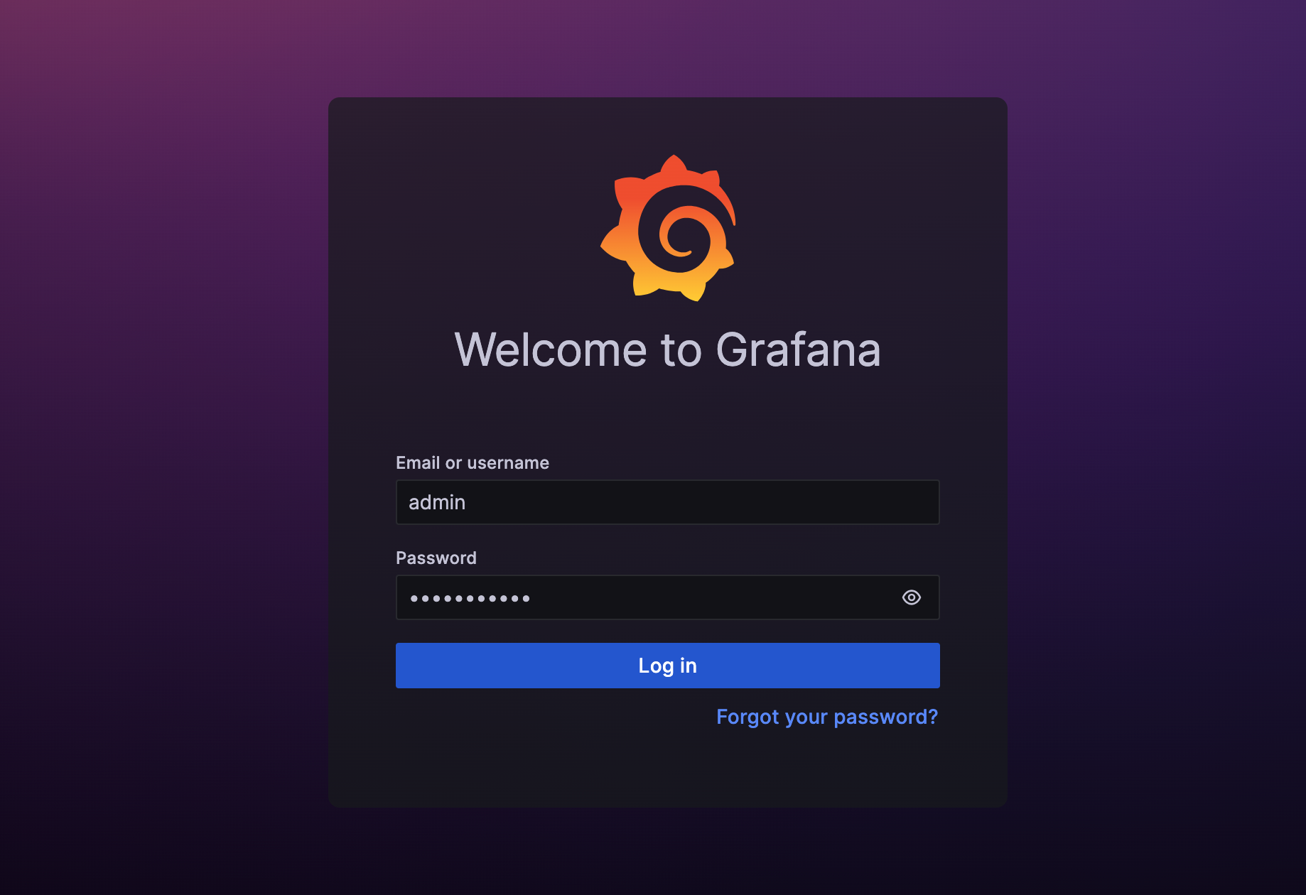 grafana login